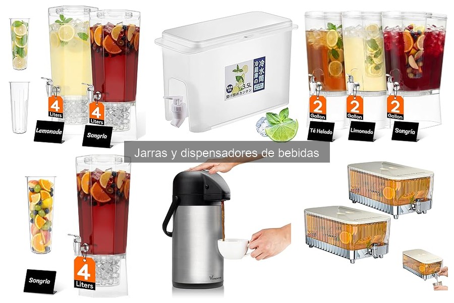 Cómo limpiar y mantener jarras y dispensadores de bebidas