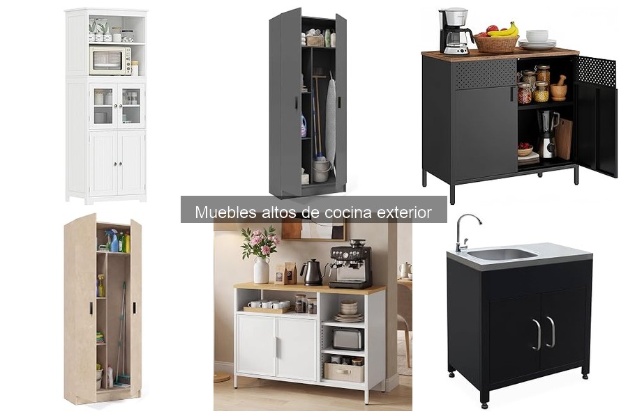 Mejores muebles altos de cocina exterior para espacios reducidos