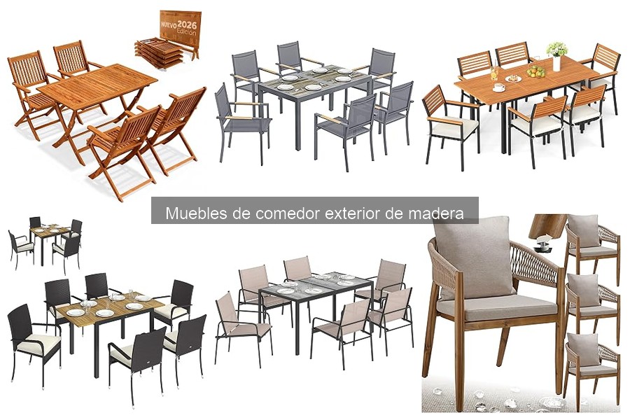 Mejores muebles de comedor exterior de madera para climas húmedos
