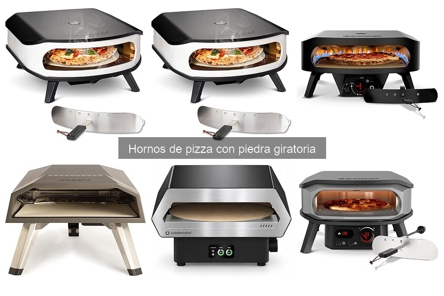 ¿Qué es un horno de pizza con piedra giratoria?