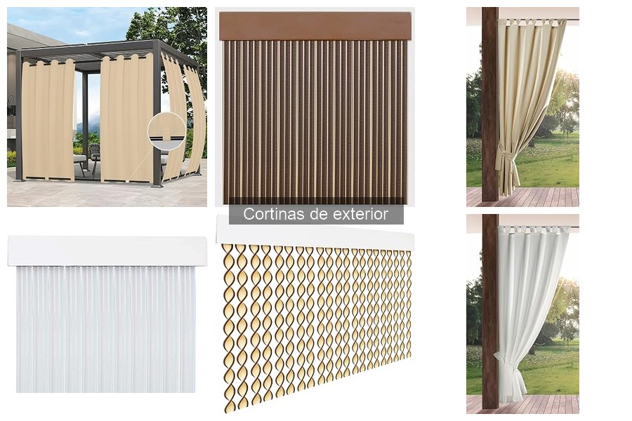 Tipos de cortinas de exterior: estilos y características